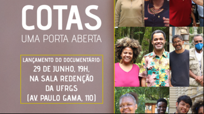 Sala Redenção apresenta curta-metragem 'Cotas: uma porta aberta' Sala Redenção apresenta curta-metragem 'Cotas: uma porta aberta'